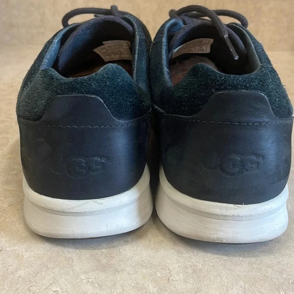 Ugg Hepner Black Woven Suede Sneakers - Picture 3 of 9